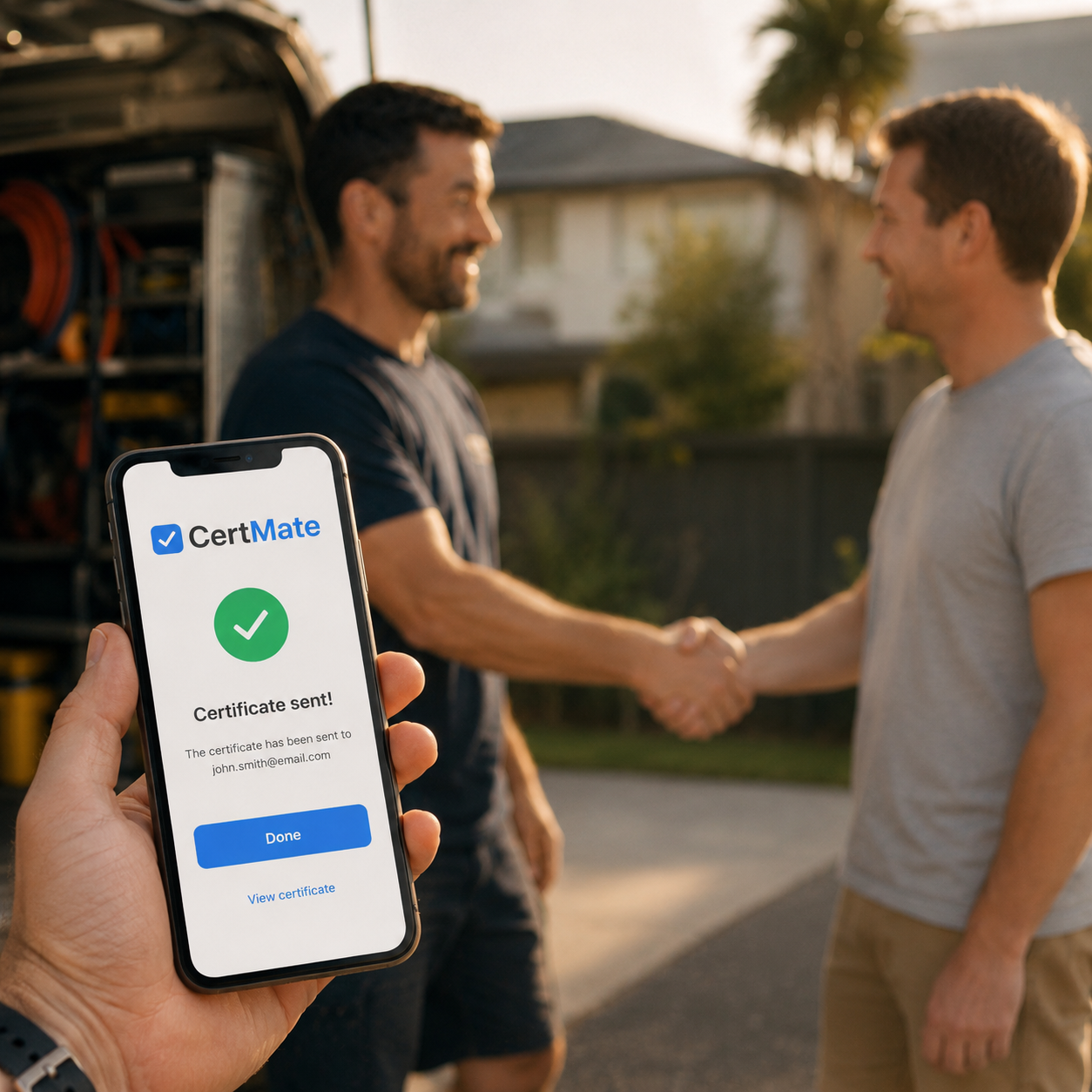 Send and store your certificate