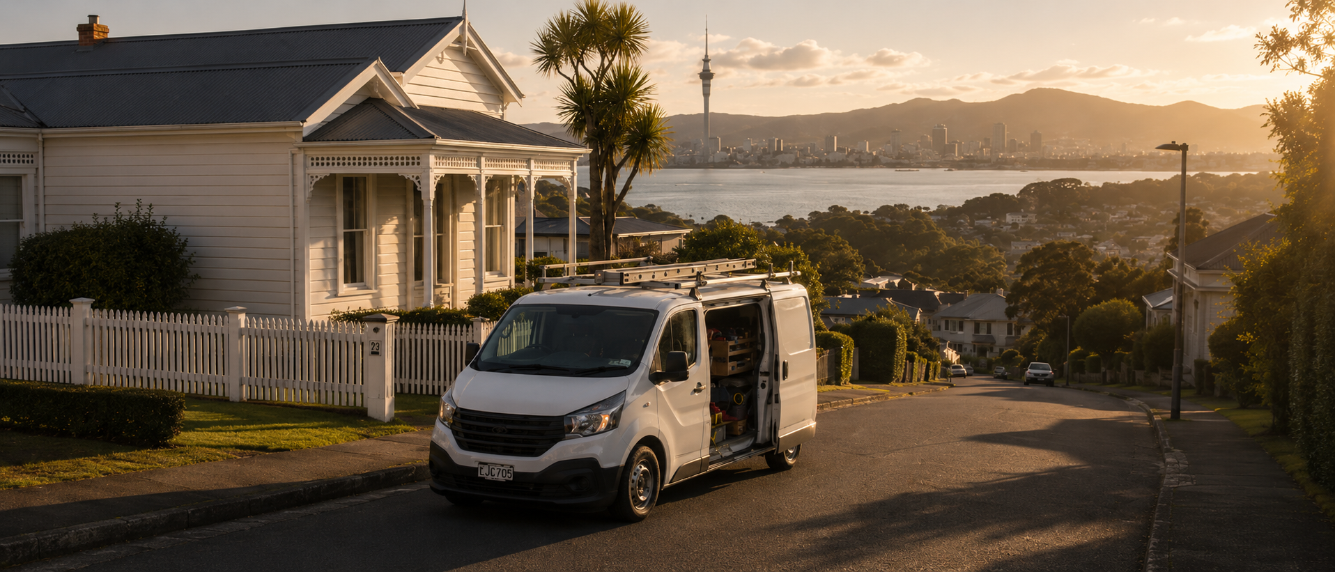 New Zealand electrician on site